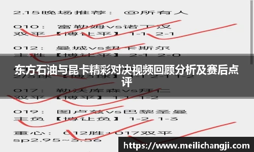 东方石油与昆卡精彩对决视频回顾分析及赛后点评